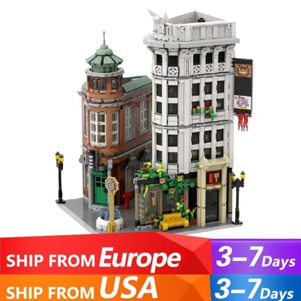 4500PCS Flatiron House Buildings Set 12 Figures City Apartment Architecture Modular Building Block Assembly Model Kit Toys Gift X260225