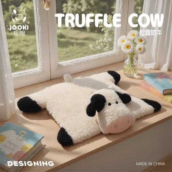 high-quality Soft Cow Cushion with Anti-Slip Base Luxury Bed Sofa Pillow Cute Decor Washable Cover Gift for Home X260225
