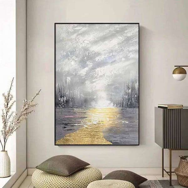 Art Print - Dreamy Light Ray Wall Decor for Living Room Bedroom, High-Quality Printed Poster, Unframed Mystical Home Interior D 26H0225