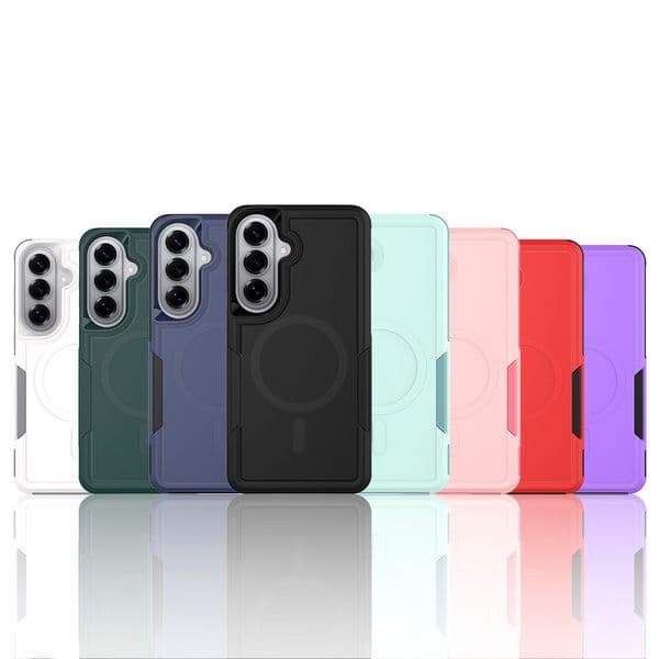 Non Slip Textured Magnetic Phone Case for Samsung S26 Ultra 1.6mm Camera Protection Heavy Duty TPU PC Cover with Enhanced Magnet Sheet