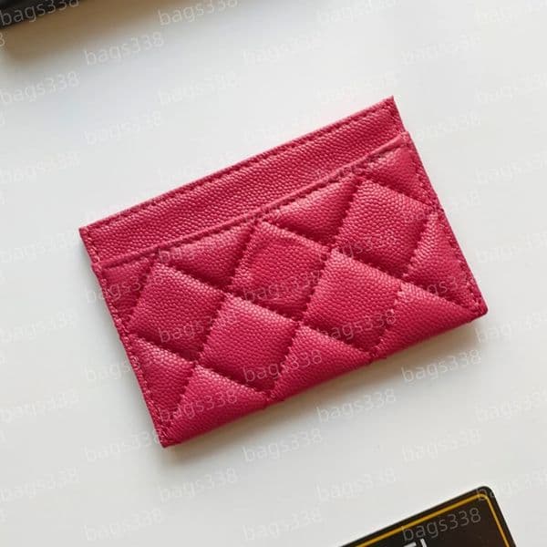 Designer caviar card holder women card wallet luxury leather credit fashion casual shopping purses coin carte pocket mini quality classic grained smooth passport