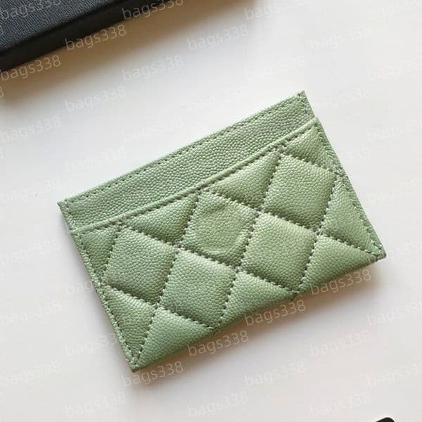 Designer women's mini wallet coin bag card passport leather secure credit slots caviar holder compact purses casual porte carte quality classicorganizer solid