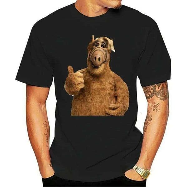 Grid Shirt Man Boy ALF TV Series Television Years 80 90 Nerd T-Shirt cotton tshirt men summer fashion t-shirt euro size C260225