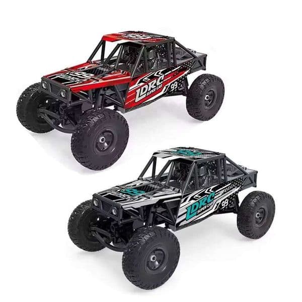 LDRC 1:18 4WD RC Car, Off-Road Remote Control Climbing Vehicle with LED Lights, Rock Crawler Toy Gift for Boys Adults 26H0225