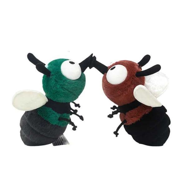 Funny Cartoon Flying Insects Plush Toys Soft Stuffed RedGreen Fly Doll LivelyInsects Toys Desktop Pets Decor X260225