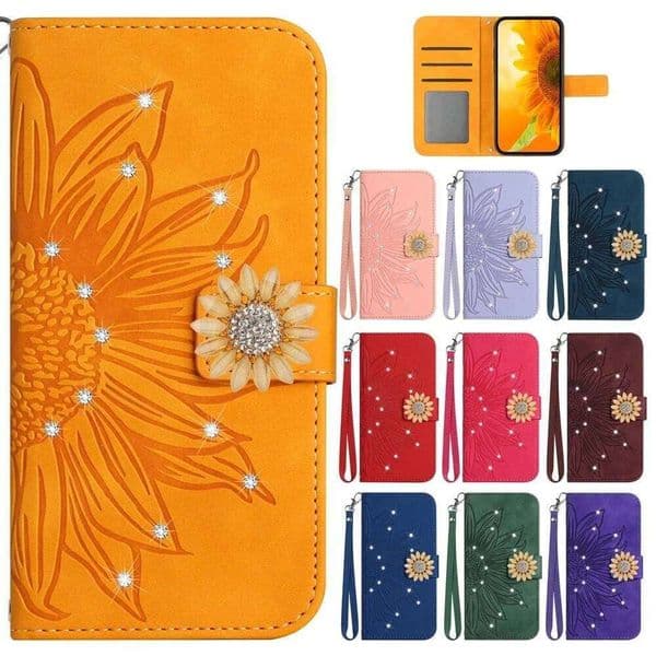Glitter Strap Phone Case for Funda ZTE Blade V40 Vita A31 A51 A71 A72 L210 V30 Libero 5G Axon 30 Cases Leather Wallet Flip Cover J260205