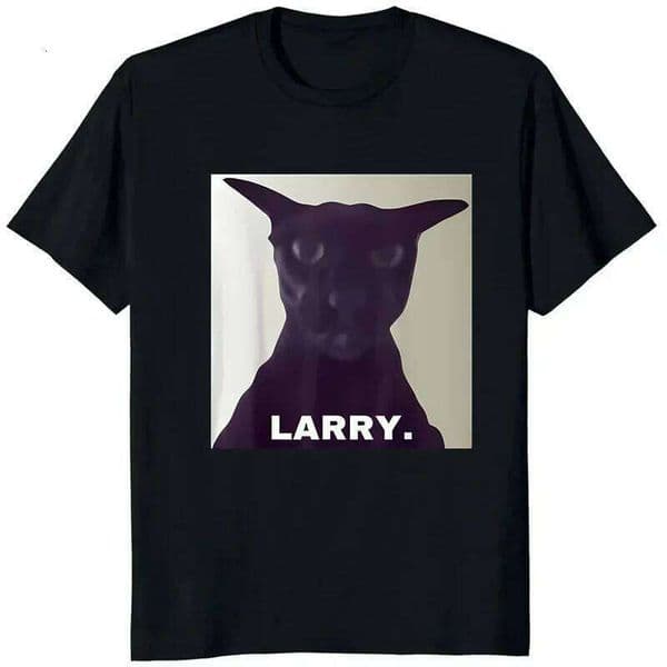 Evil Larry Cat Printed Men Women Anime Lover Funny Casual Loose Harajuku Short Sleeve Summer Round Neck T-shirt C260225