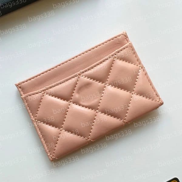 Designer wallet card holder luxury grained smooth genuine caviar women leather credit fashion casual purses coin slots carte pocket mini quality classic passport