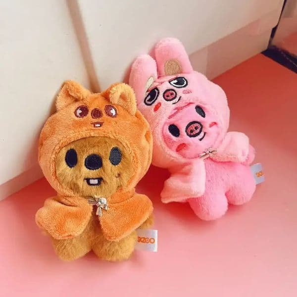 KPOP Skzoo Plush Keychain Korean Ide Pendant Toy Keychain Fan Collection Giftsol Felix HyunJin Jisung Plush 260127 K260328
