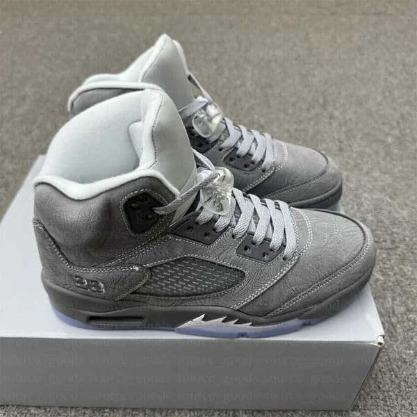 TOP Quality 5 5s Wolf Grey Mens Basketball Shoes Outdoor Sneakers With Original Box Free Shipping