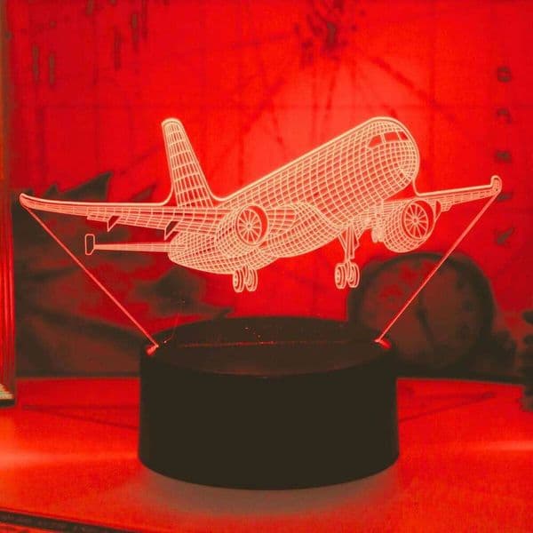 3D night light creative airplane design special for friends, decorating the room atmosphere as a holiday gift H260224
