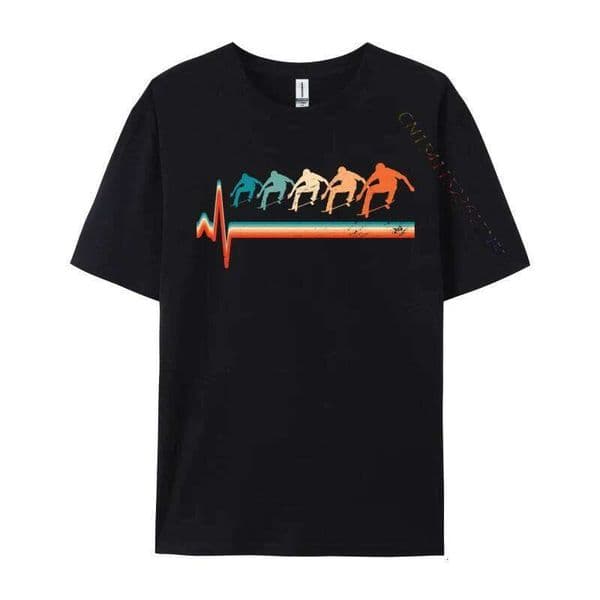 Skateboarding Skate Heartbeat Normal Cotton Fabric Cool & Discount Man T-Shirts Street Summer Fall Tops Tees T260224