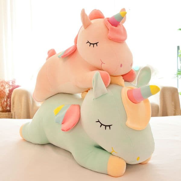Plush Animals Giant Soft toy unicorn Stuffed Silver Horn Unicorn High Quality Sleeping Animal Bed Decor Cushion Throw Pillow 230620