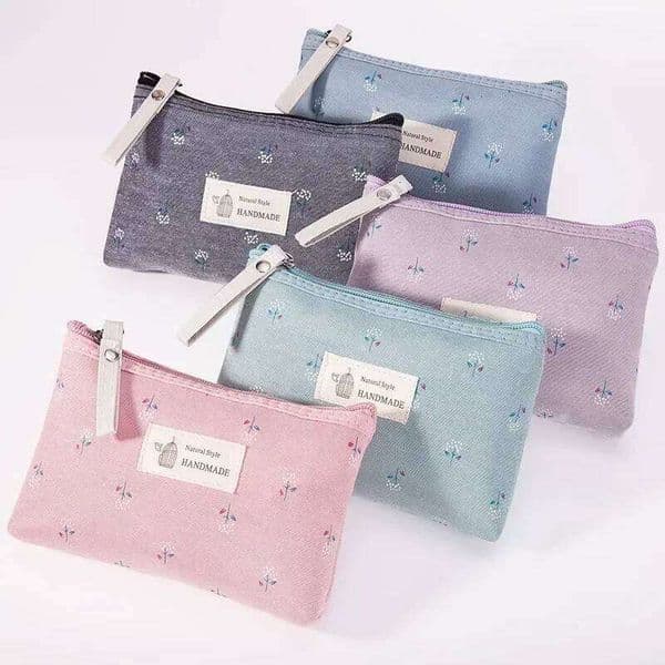Women Floral Small Cosmetic Makeup Bag Travel Neceser Storage Organizer Zipper Toiletry Wash Make Up Bags Purse Pouch 26Y0225