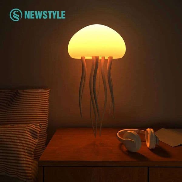 Cartoon Nihgt Light RGB Voice Control Jellyfish Bedside Type-C LED Night Lamp Upgraded Bluetooth Humidifier Model H260224