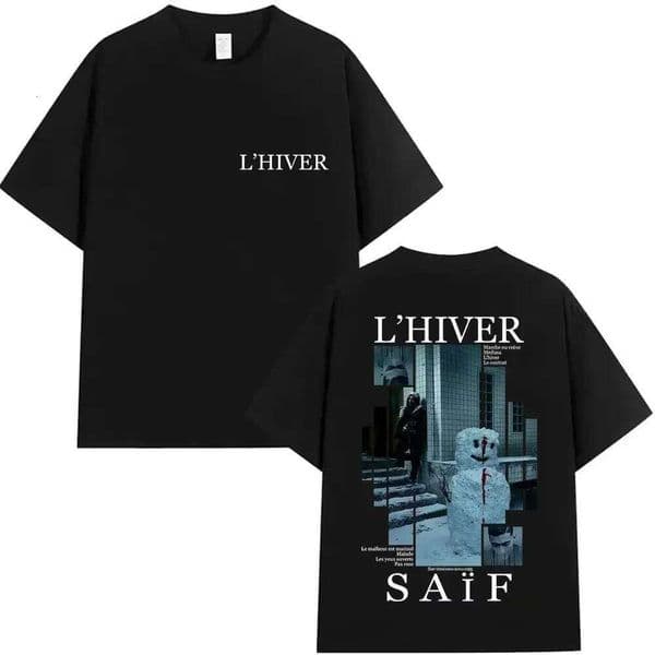 New Rapper L'HIVER Saif Album Graphic T Shirt Men's Gothic Hip Hop Sleeve T-shirts Oversized Male Female Short Sleeves tee C260225