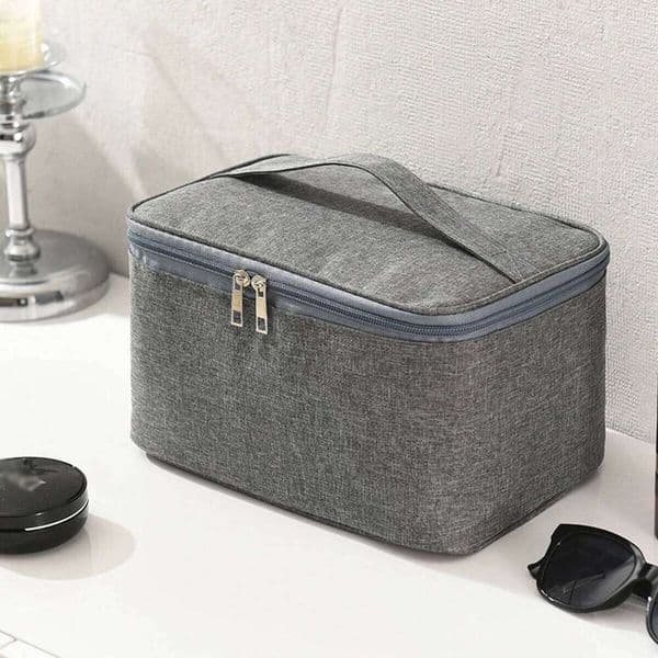 1pc Business Trip Men's Toiletry Double Layer Large Capacity Cosmetic Oxford Cloth Storage Portable Handbag Wash Bag 26Y0225