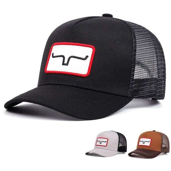 ox horn baseball Hip hop mesh cap women men outdoors Sunshade breathable trucker hat Z260205