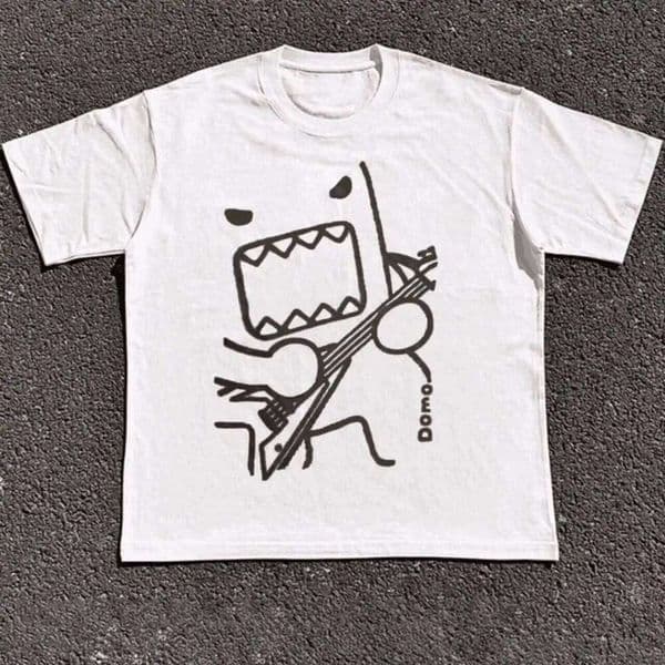 Summer Trendy Y2K Kawaii Oversized T-Shirt Men Women Cotton Retro Print Loose Fit Funny Graphic Tee Unisex Matching Street Wear C260225