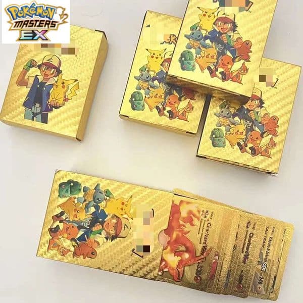 55 Pokemon Pikachu gold and silver foil cards in English w260225