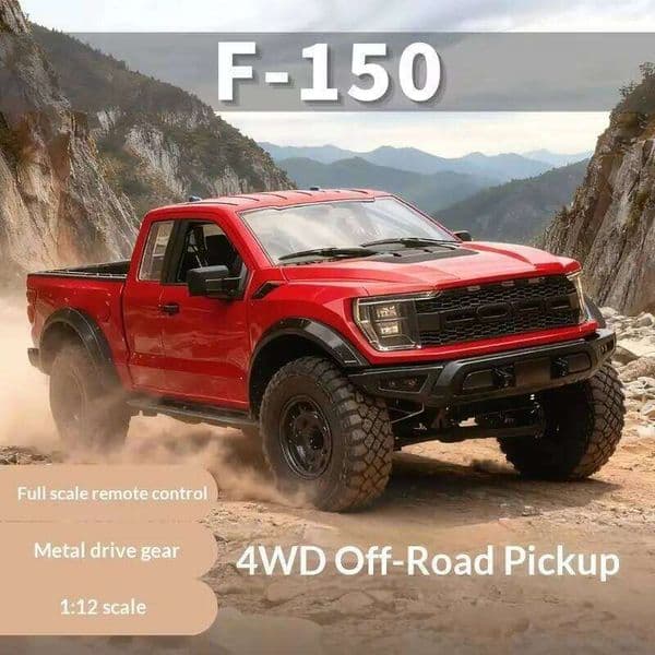 Red Star New F-150 Raptor 1:12 Scale 4wd Rc Off Road Pickup Truck Full Metal Gear Box Simulation Model Vehicle 26H0225