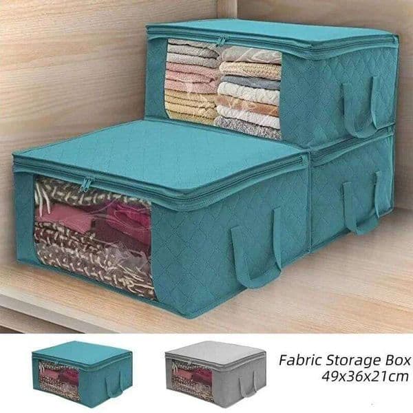 1pcs Non Woven Fabric Folding Bag Clothes Collecting Case Toys Quilt Blanket Storage Organizer for Home 26Y0225