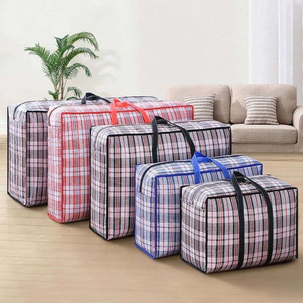 Multifunctional Woven Thickened Luggage Large Capacity Waterproof Quilt Portable Bag Moving Travel Storage 26Y0225
