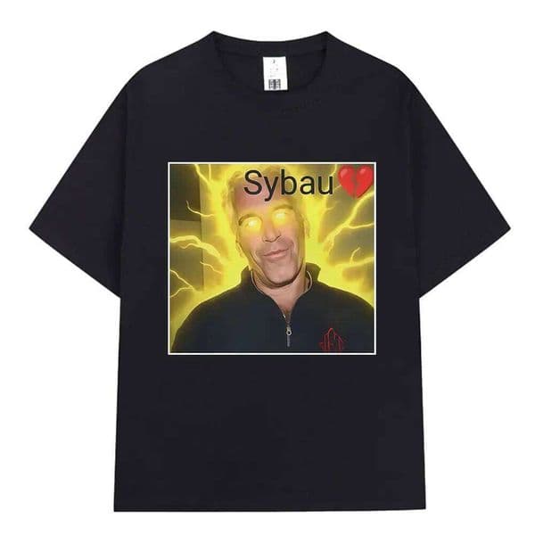 Jeffrey Epstein Sybau Graphic T Shirt Men Women Clothing Harajuku Fashion Short Sleeve T-shirts Cotton Casual Oversized T-shirt T260224