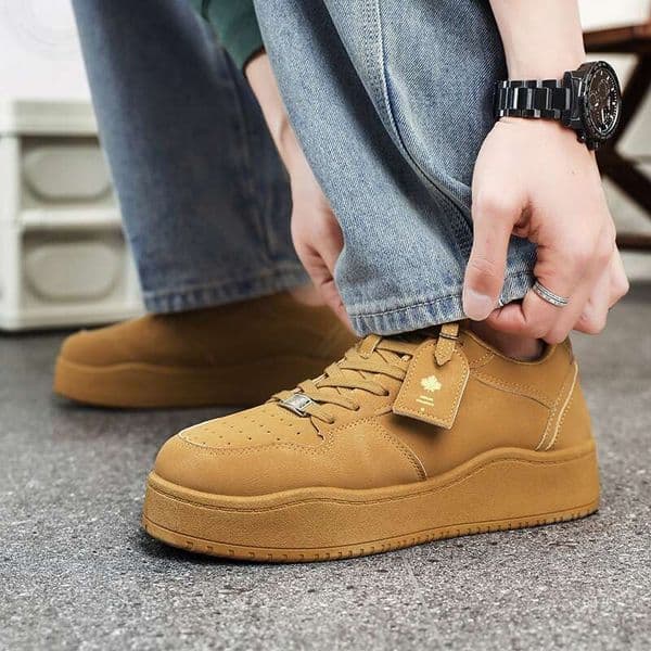 Couple's sneakers men and women, chunky-soled high street height-increasing men's shoes, spring 2026 new commuter derby shoes for students