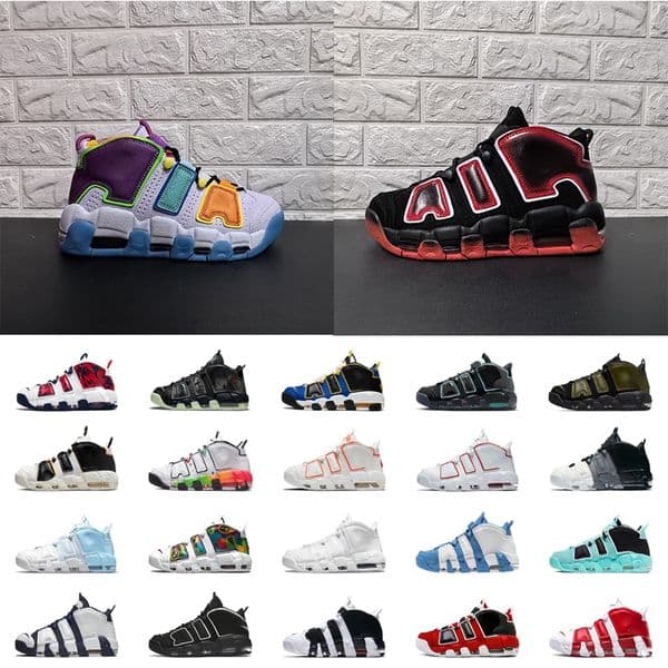 designer Shoes More Uptempos Scottie Pippen 96 Total Panda Black White University Blue Chrome Sunset Light Aqua Wheat Multi-color 36-45