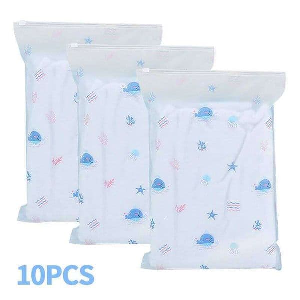 10pcs Travel Ziplock Storage for Clothes Waterproof Packaging Bag Underwear Organzier Shoes Zipper Pouch Closet Organizer 26Y0225