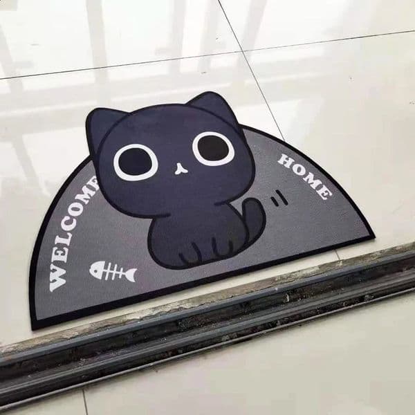 Semicircular Cartoon Door Mat Welcome Entrance Rugs for Home Small Carpet for Bedroom Bathroom Floor Doormats Non-Slip Pet Pads 260202