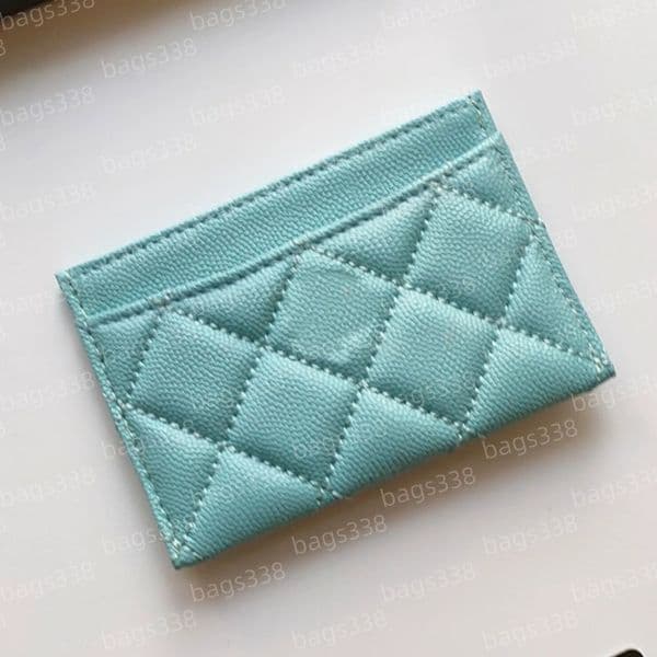 Elegant designer women leather wallet secure credit card slots caviar cardholder compact purses casual carte quality classic grained smooth passport organizer