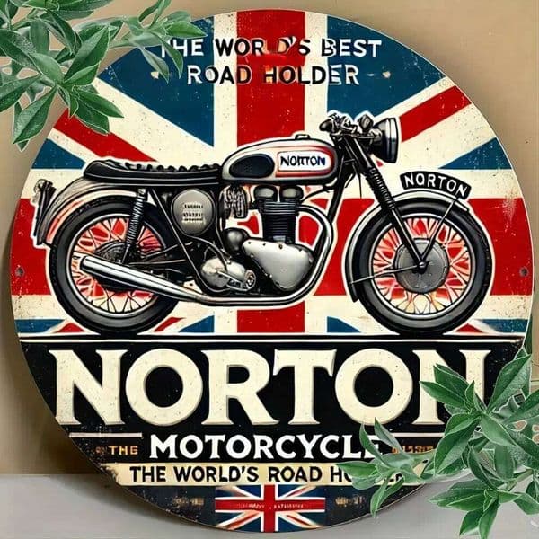 Modern Iron Sheet Art,Norton Motorcycle Vintage Metal Sign - Best Road Guardian, Home Decor 26L0226