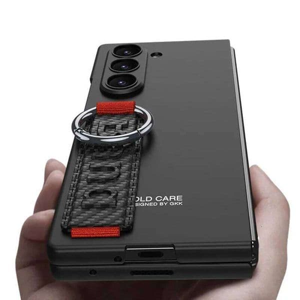 Elastic Wrist Strap Ring Protective Phone Case for Samsung Galaxy Z Fold 7 6 Fold7 Fold6 Shockproof Cover J260205