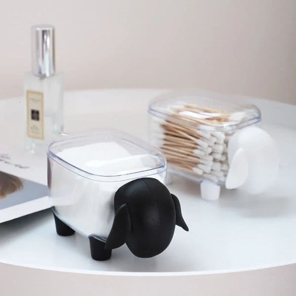 Creative portable toothpick Cotton swab storage box Sheep Shaped Table Cosmetic Organizer Box Household 260204