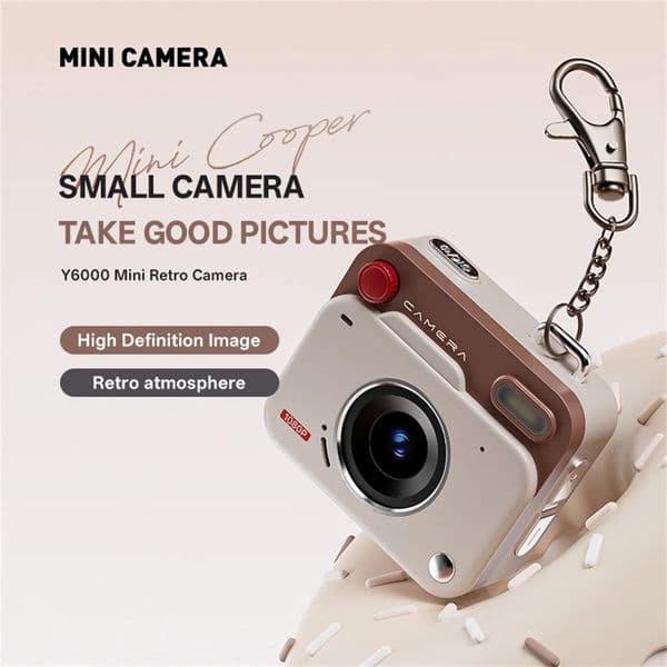 2025 Thumb Pocket CCD Digital Camera HD Retro Mini Camera Portable Keychain Camera Outdoor Travel Po Recorder Gift Y6000 260203