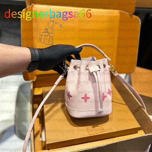 New Ladies Fashion Casual Classic embossed printed Designer Luxury Drawstring Bucket Bag Shoulder Bags Crossbody Handbag Tote Messenger Bag Pouch Purse