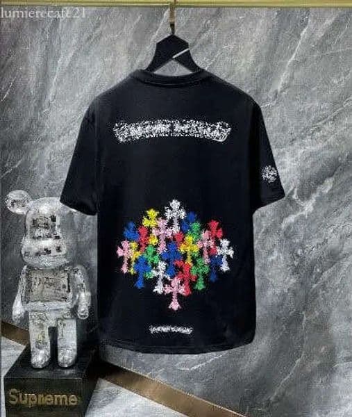 Graphic Tee Chrome Top Sell Chrome Shirt Embroidered Letters Designer T Shirt Fashion Tops Shirts Tees ch T Shirts Mens Breathable Comfortable Stree b47