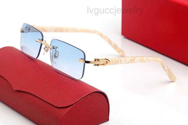 Glases Ly Wholesale Sunglasses Polarized Designer Cart Glasses For Woman S Designers Leopard Head Frameless Wooden Leg Mens Brand Sun 5Bf