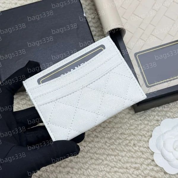 Card holder women wallet designer purses handbag small bag genuine leather mini branded bags brand 10A quality coin secure credit caviar compact fashion casual