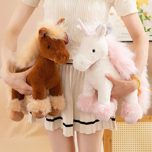 Cute Real Life Horse Unicorn Plush Dolls Stuffed Animal High Quality Realistic Plush Toy Classic Birthday Gift For Children 260203BJ