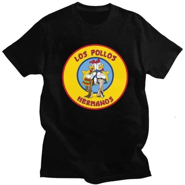 Custom Breaking Bad Los Pollos Hermanos Tshirt Men Short Sleeves T Shirt The Chicken Brothers T-shirt Slim Fit Tees C260226