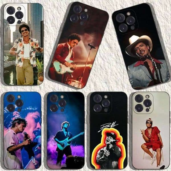 Singer B-Bruno Mars Phone Case For iPhone 17,16,15,14,13,12,11,Plus,Pro Max,XS,X,XR,SE,Mini,8,7,Soft Silicone Black Cover J260205