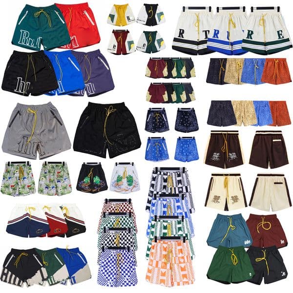 Designer Men's Embroidery Letter Print Swim Vintage Hip Hop Basketball Summer Casual Beach Shorts Men