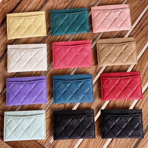 Card holder women wallet designer purses handbag elegant leather wallet secure credit slots caviar compact luxury casual porte carte quality passport organizer