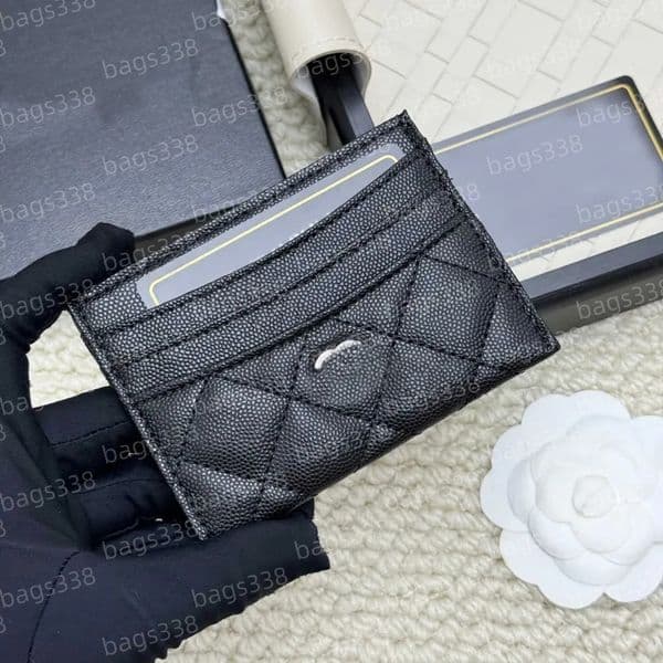 Card holder women wallet designer purses handbag small bag genuine leather mini branded bags brand 10A highest quality coin elegant secure credit slots caviar