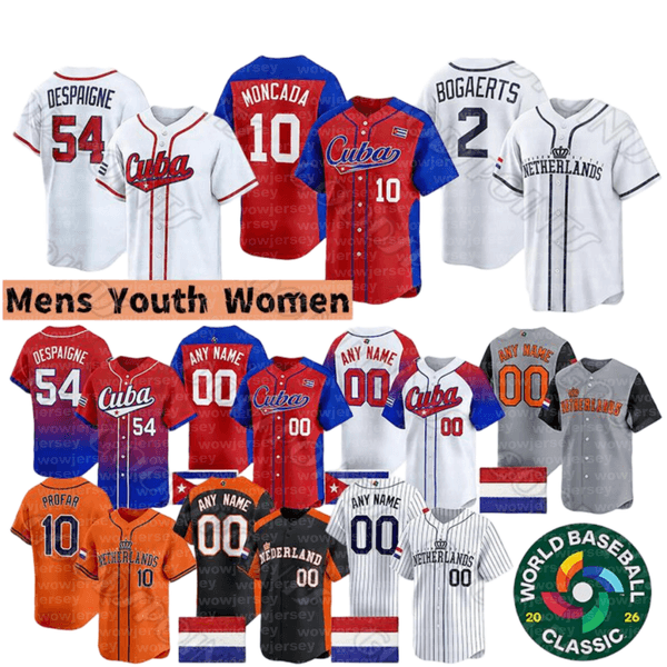 Team Cuba World Baseball Classic Jersey 2026 Raidel Martinez Rodriguez mens Team Netherlands jersey wbc jersey Ceddanne Rafaela Xander Bogaerts Baseball Jerseys