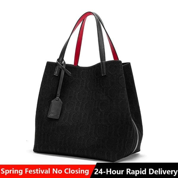 CH Ladies Shoulder Bag Fashion Classic Pure Color Outer Pocket Handbag High Quality Craft Large Capacity 260126