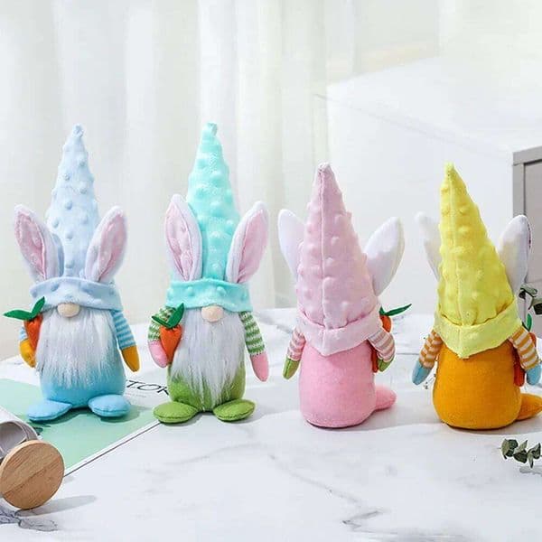 1 pc - Cute Easter pointed hat rabbit ornament, cute decoration 26Y0226